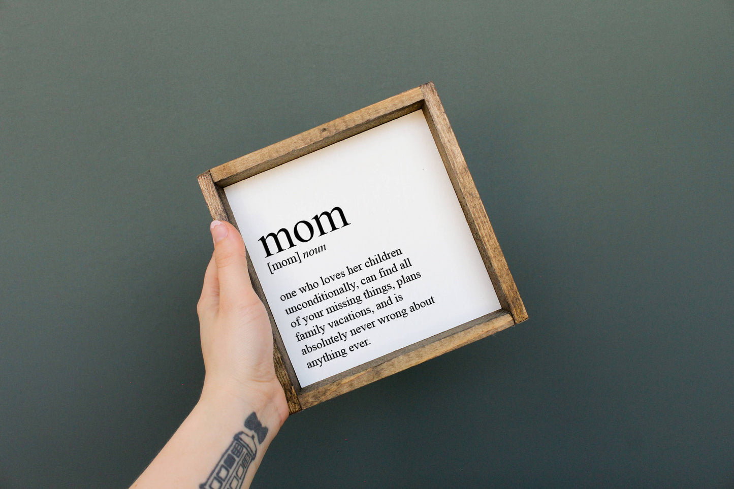 Mom Definition Wood Sign