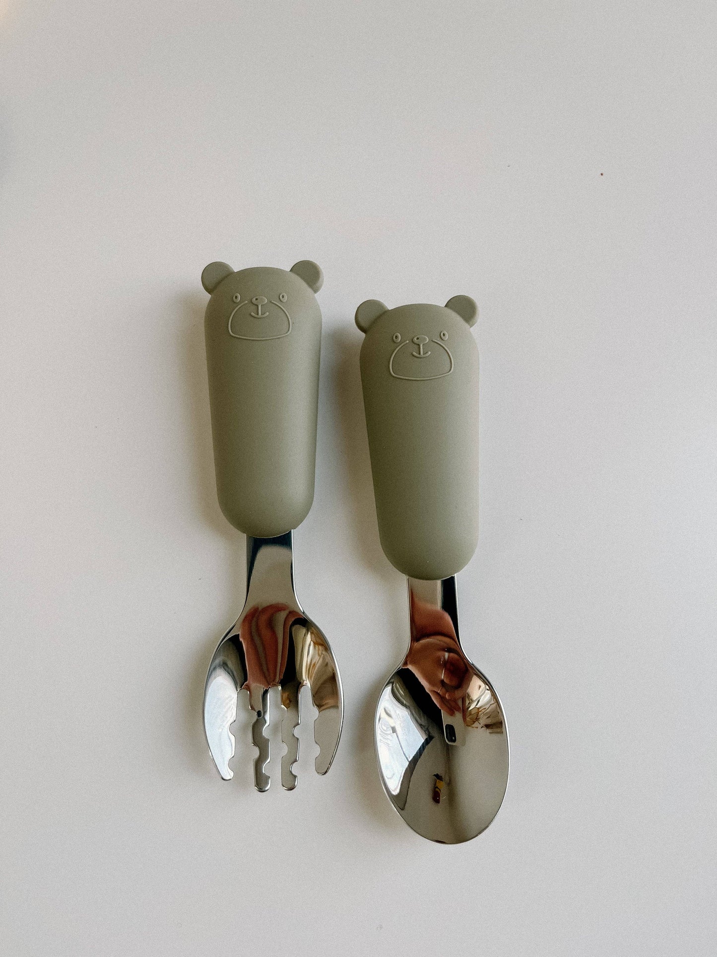 Silicone Fork and Spoon Set: Lilac