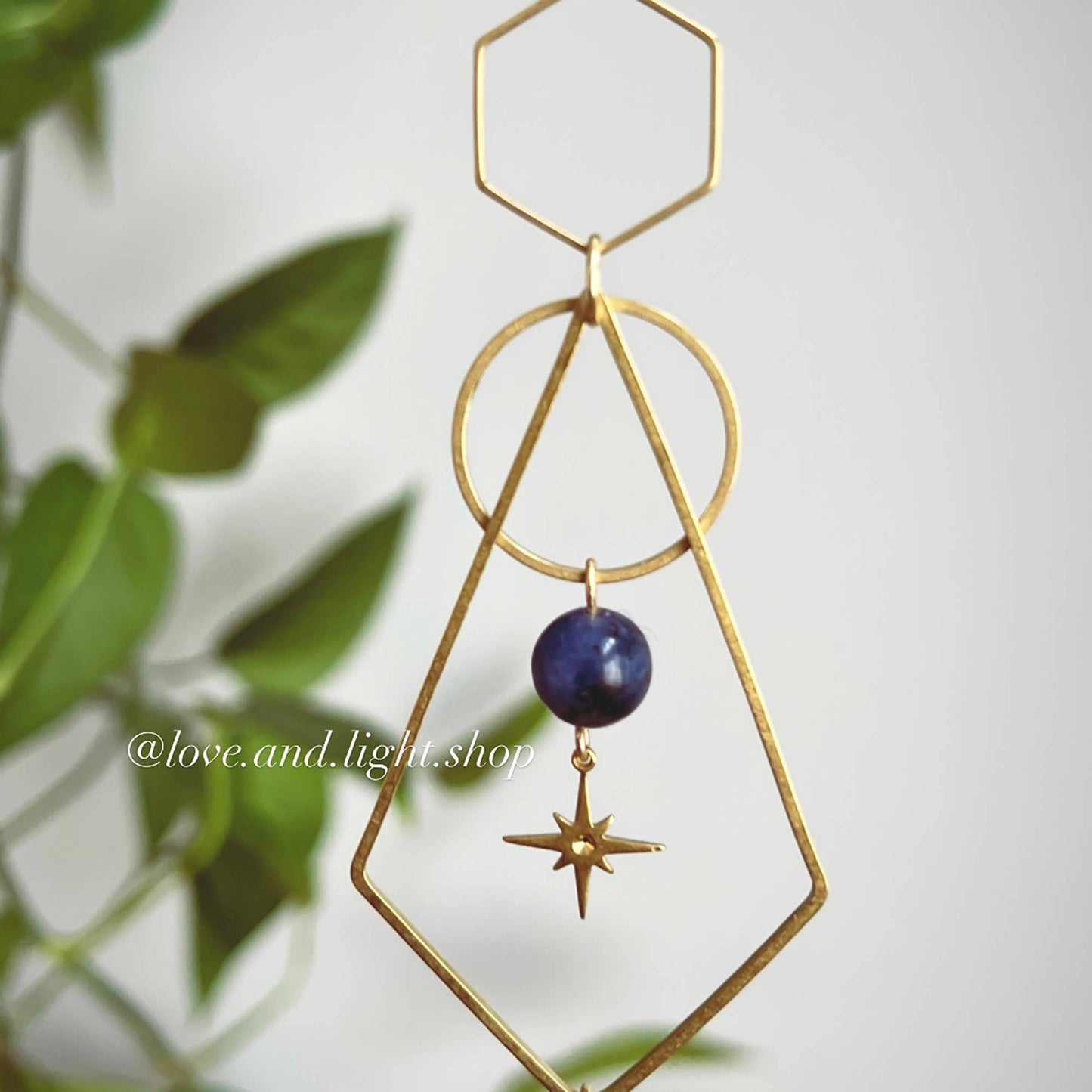 VESPER Celestial Suncatcher + Sodalite Crystal Beads