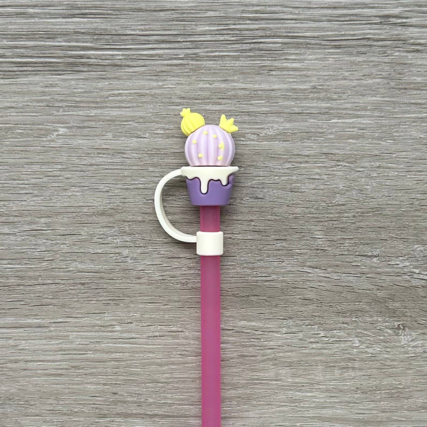 Purple Cactus Straw Cover - 7mm