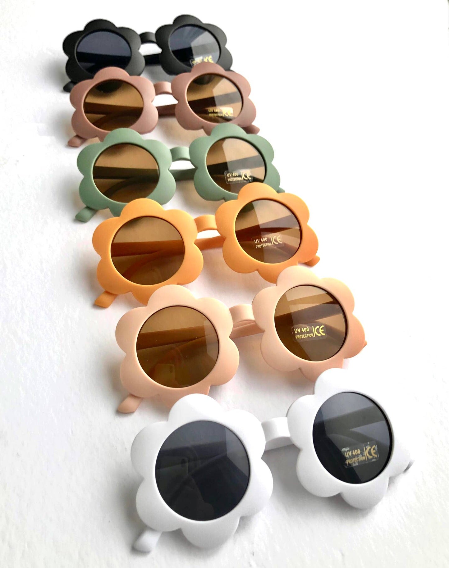 Girl's sunglasses daisy shape - matt pastel finish: Honey