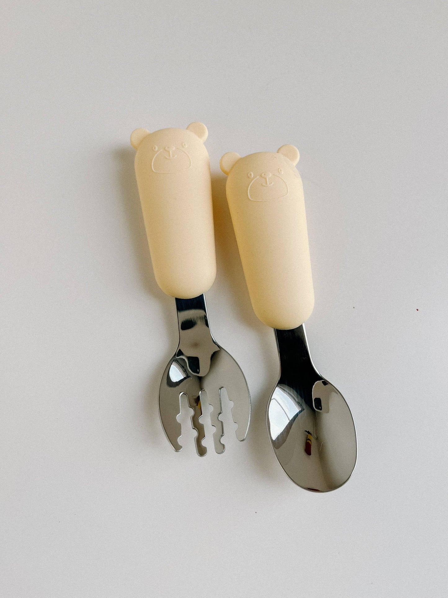 Silicone Fork and Spoon Set: Lilac