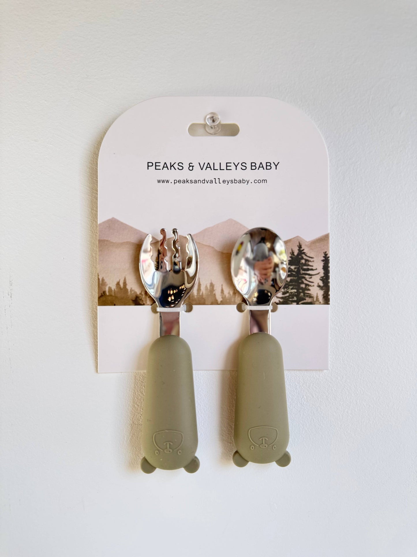 Silicone Fork and Spoon Set: Lilac