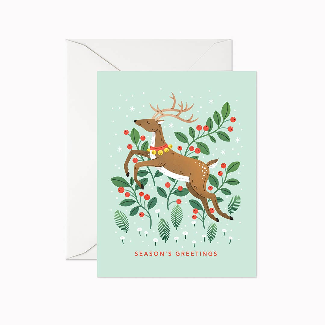 Season's Greetings Reindeer | Greeting Card