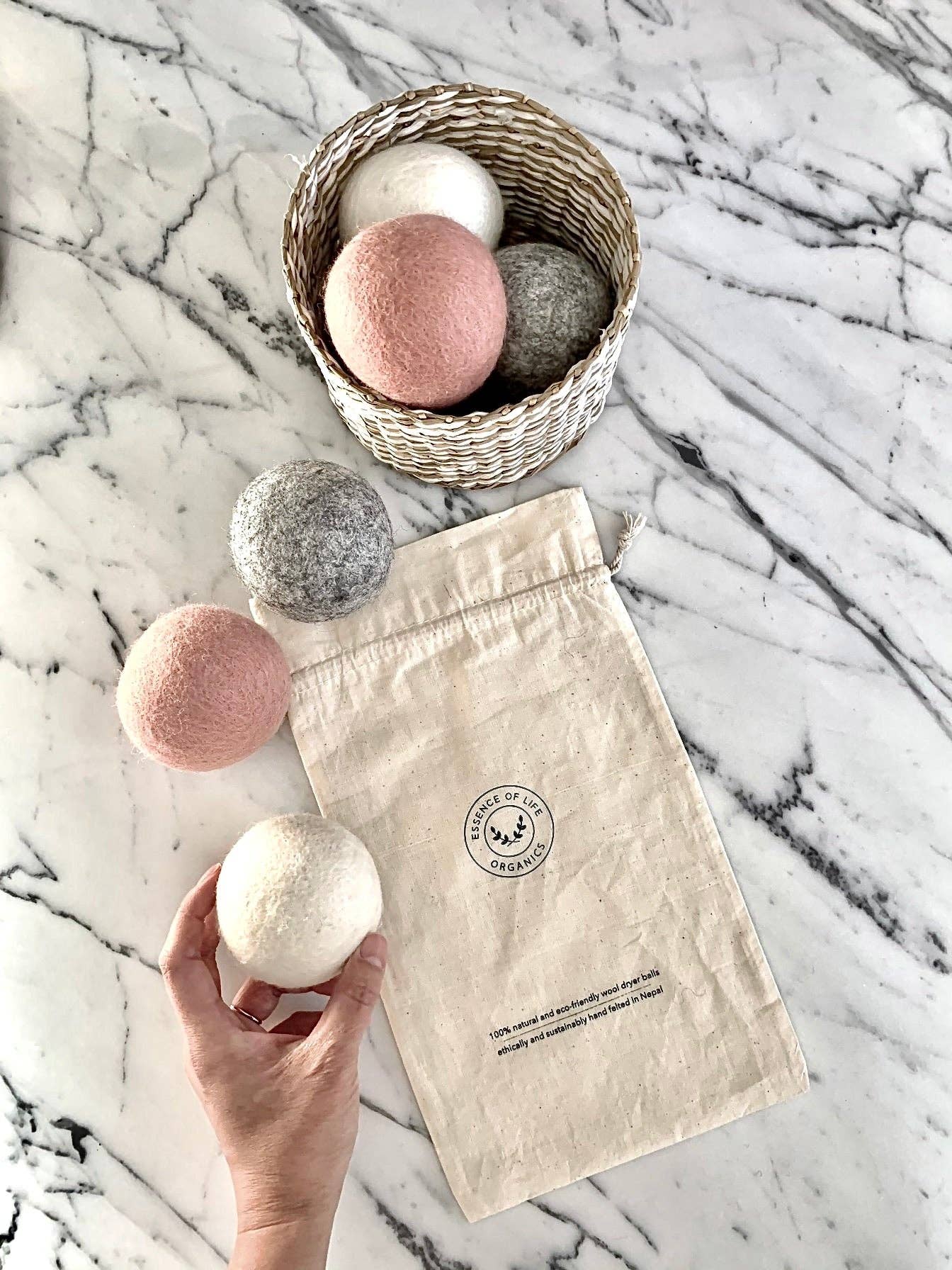 Organic wool dryer Balls - Singles