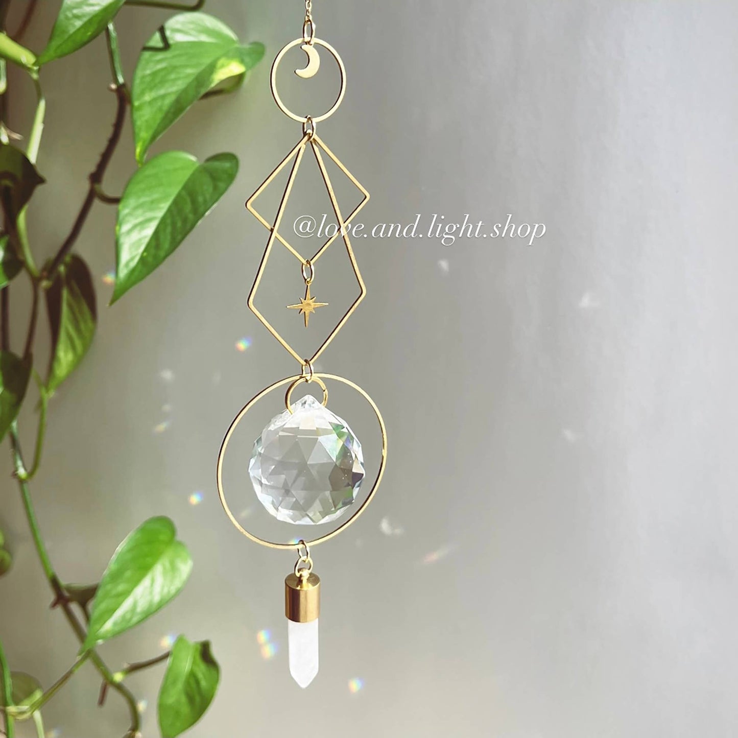 ATRIA Celestial Suncatcher + Clear Quartz Crystal