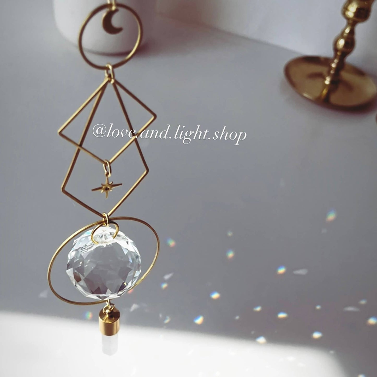 ATRIA Celestial Suncatcher + Clear Quartz Crystal