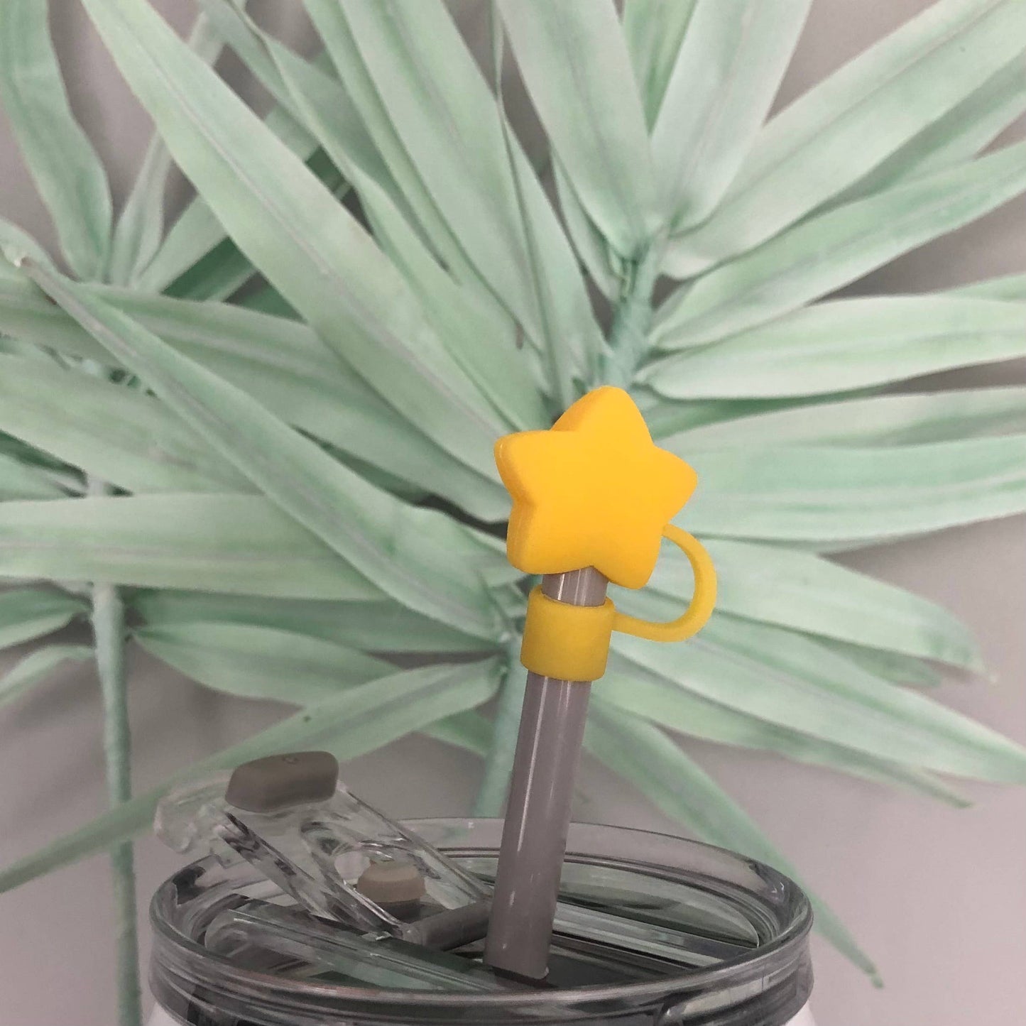 Yellow Star Straw Cover - 10mm