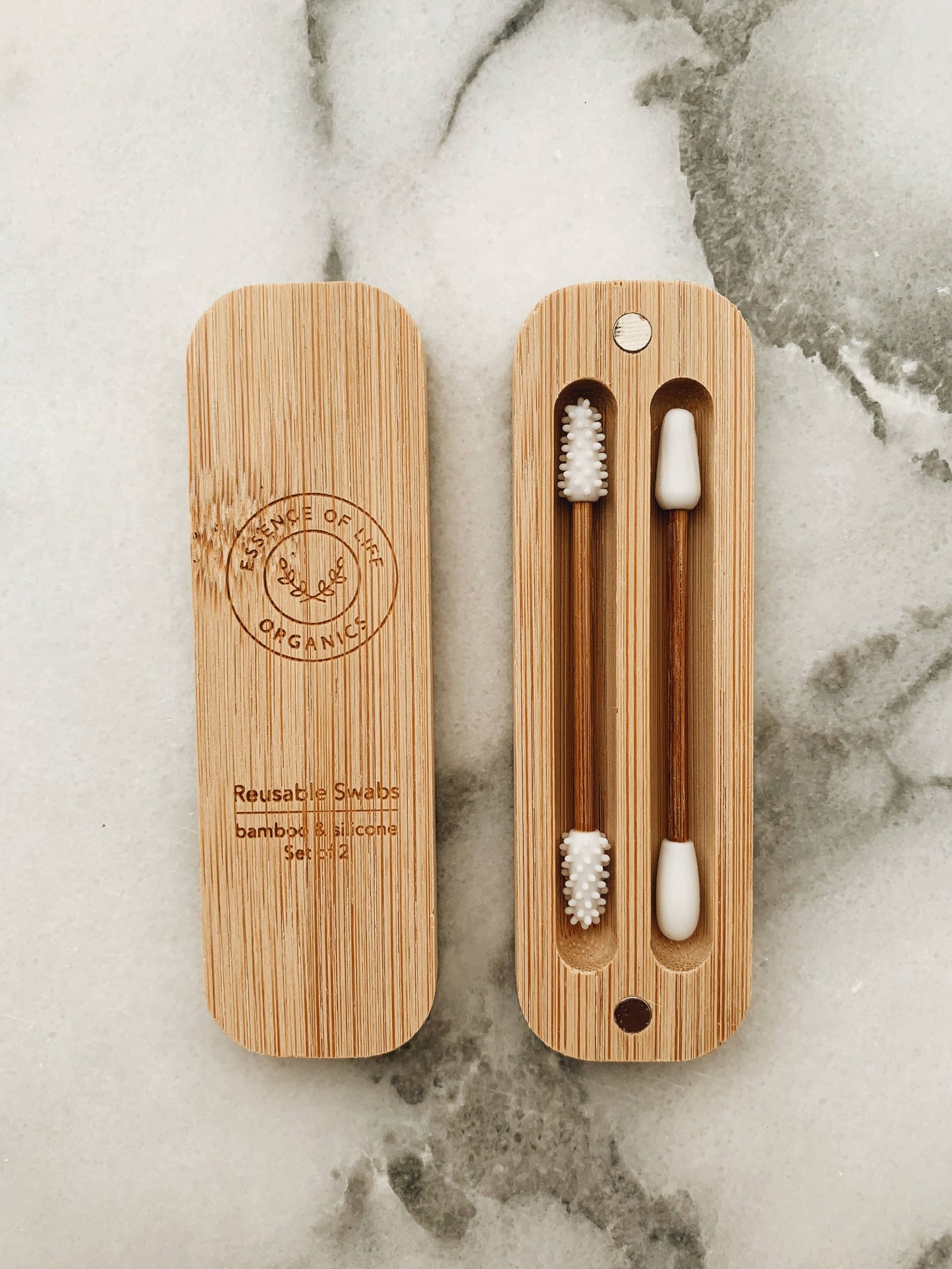 Reusable Silicone and Bamboo Swabs