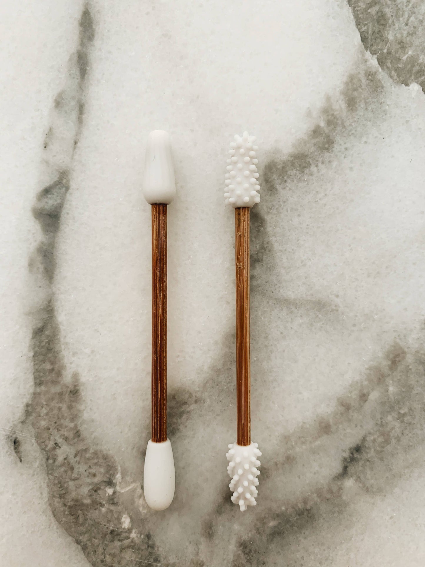 Reusable Silicone and Bamboo Swabs