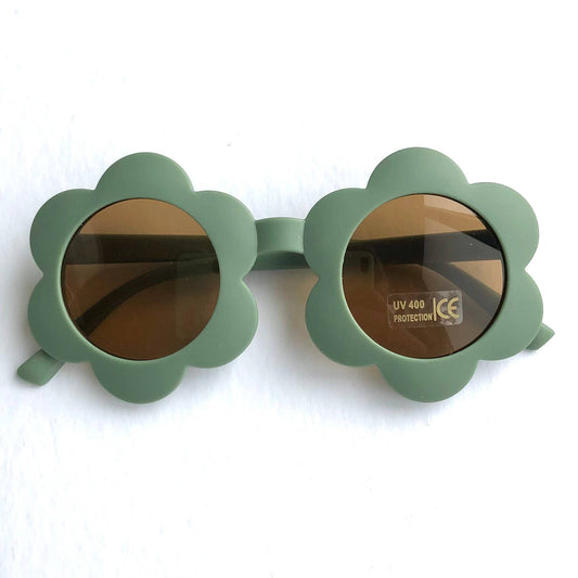 Girl's sunglasses daisy shape - matt pastel finish: Sage