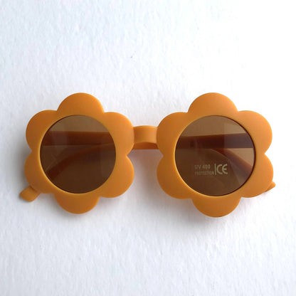 Girl's sunglasses daisy shape - matt pastel finish: Black