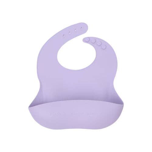 Silicone Baby Bib: Lilac