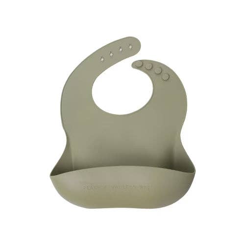 Silicone Baby Bib: Spruce