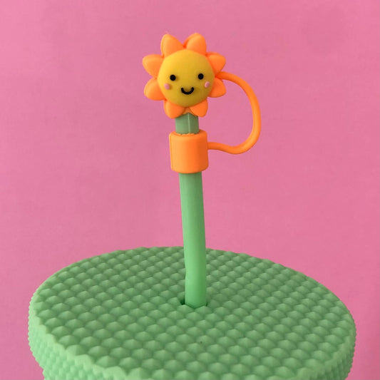 Happy Face Sun Straw Cover - 7mm