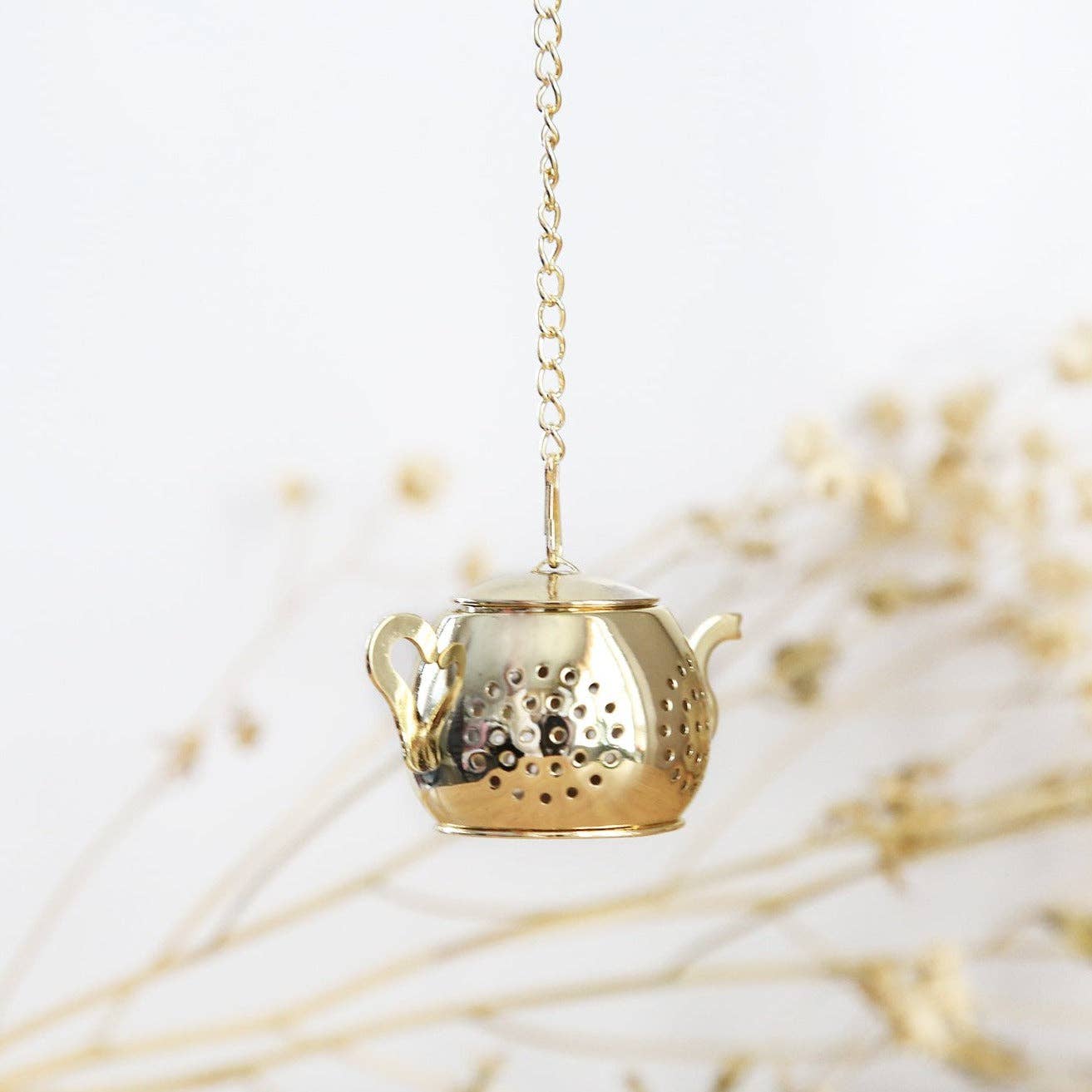 Gold Teapot Tea Infuser