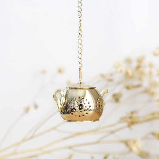 Gold Teapot Tea Infuser