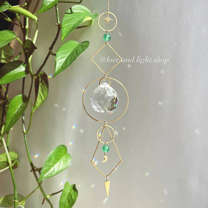 PHOEBE Celestial suncatcher + aventurine beads