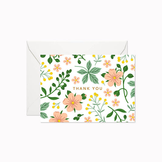 Wild Garden Thank You Mini Card