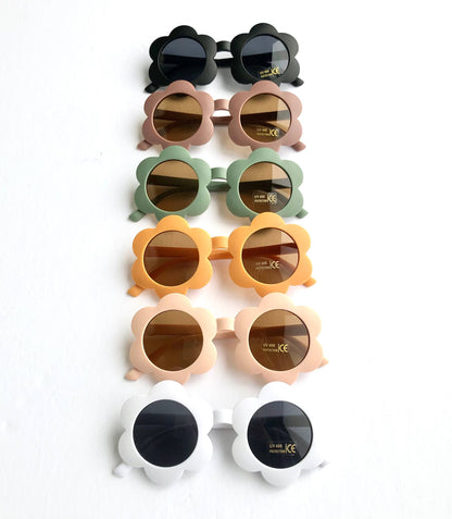 Girl's sunglasses daisy shape - matt pastel finish: Sage