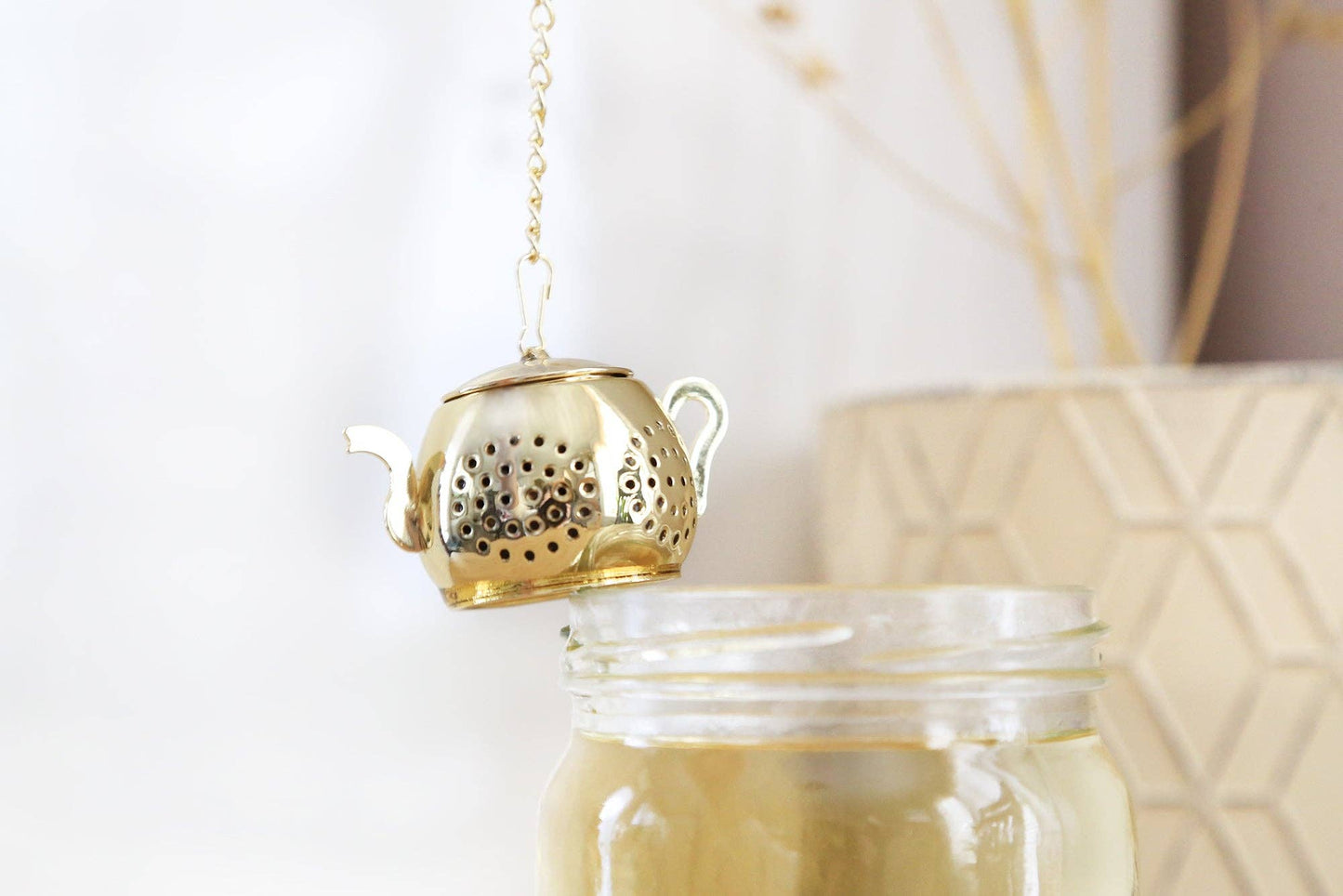 Gold Teapot Tea Infuser