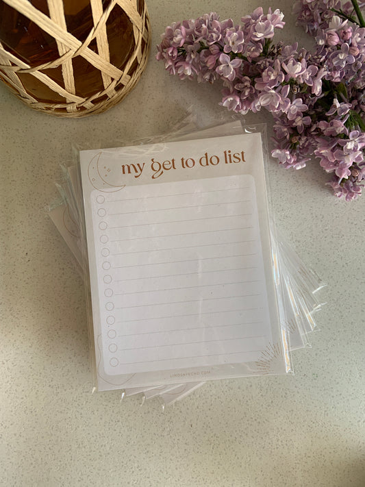 My "Get to Do" List Notepad