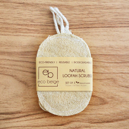Natural Loofah Scrub (Set of 3)