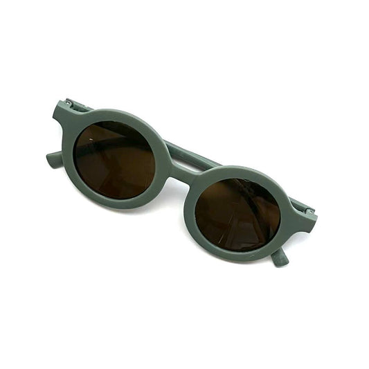 Retro Round Kids Sunglasses Matt Finish: Sage