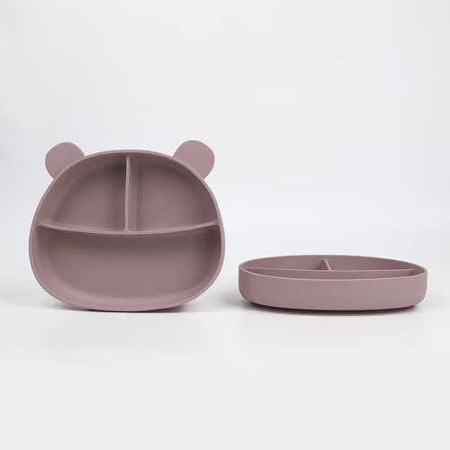 Silicone Bear Plate: Rose