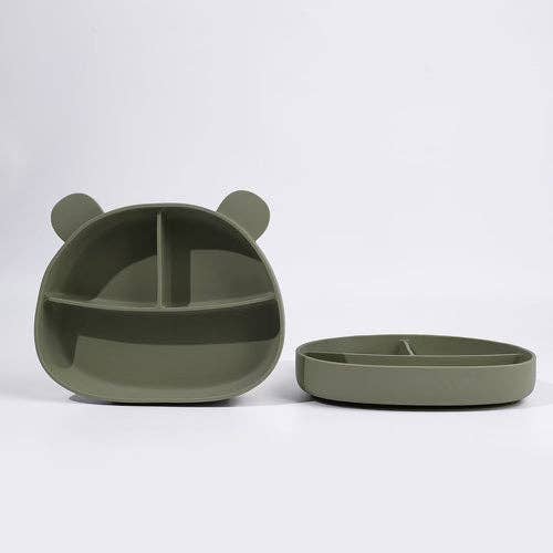 Silicone Bear Plate: Spruce