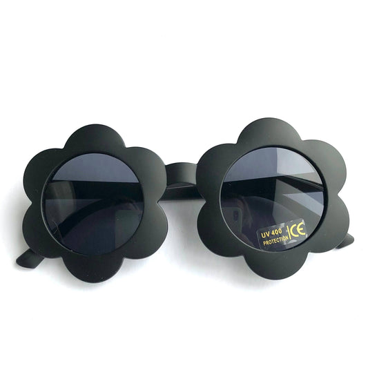 Girl's sunglasses daisy shape - matt pastel finish: Black