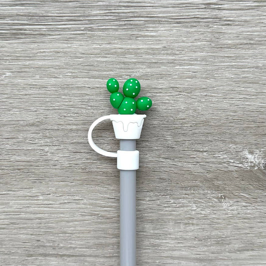 Green Cactus Straw Cover - 10mm