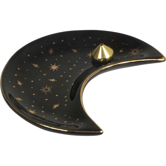 Ceramic Moon Incense Burner - 3.5"